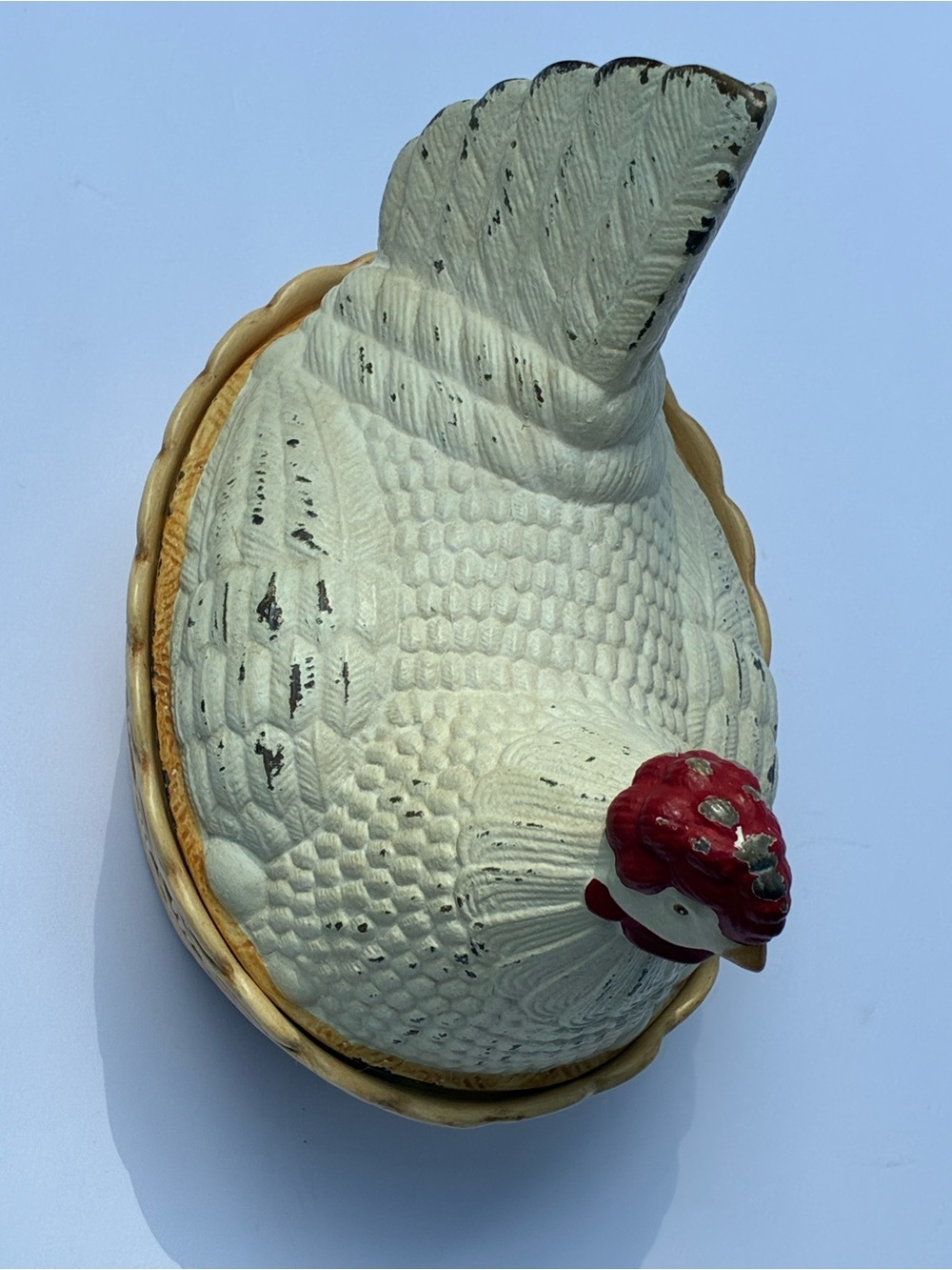 Vintage Large Ceramic Hen on Nest Covered Dish - Picture 8 of 16
